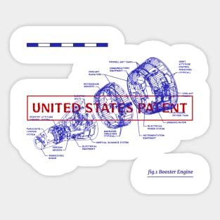 Blue Print of Booster Engine Sticker